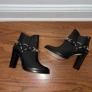 Carolina Herrera Heeled Buckled Leather Booties